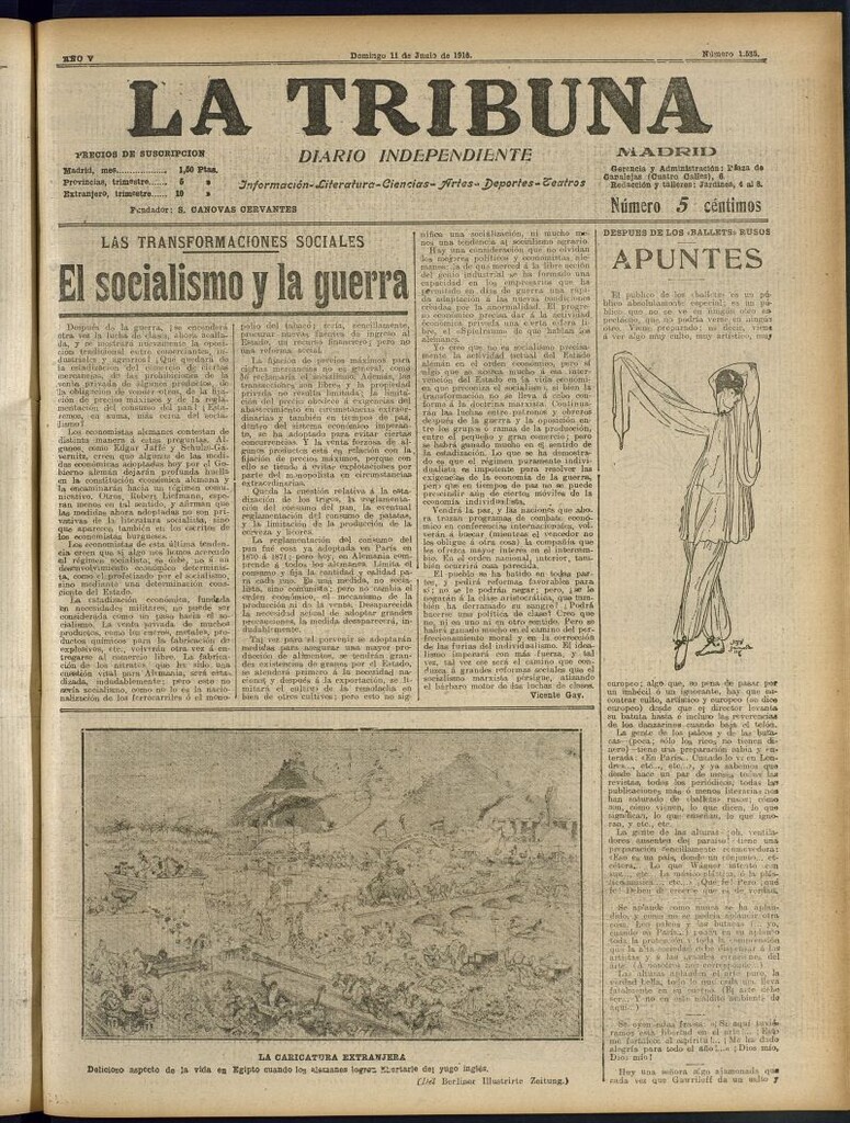 Miniatura de La Tribuna: diario independiente del 11 de junio de 1916