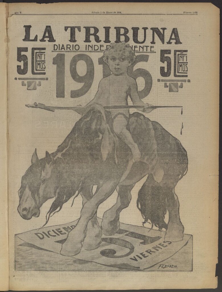 Miniatura de La Tribuna: diario independiente del 1 de enero de 1916
