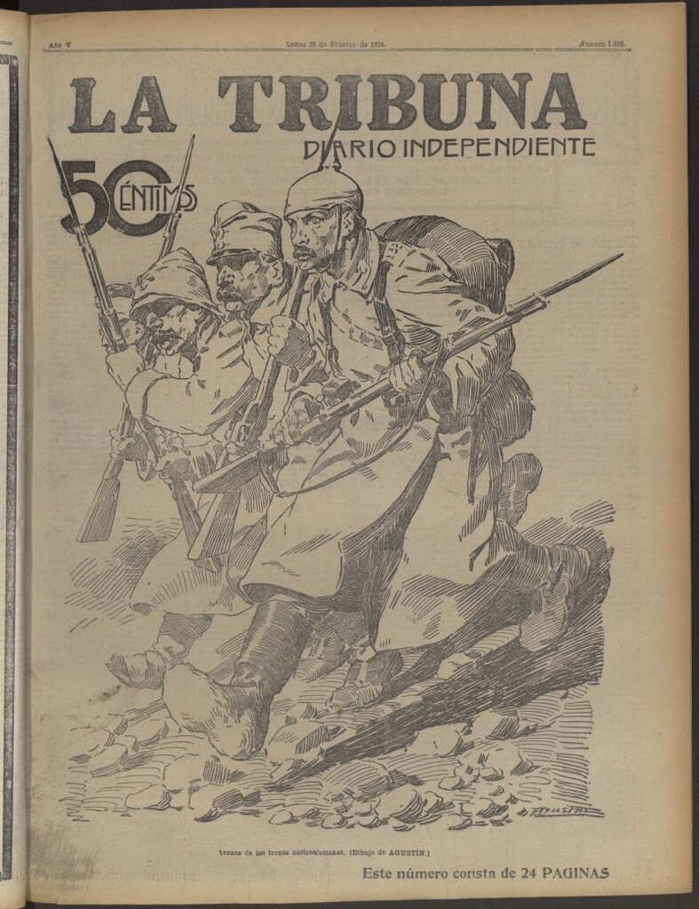 Miniatura de La Tribuna: diario independiente del 28 de febrero de 1916