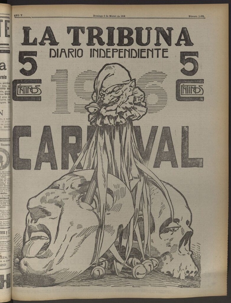 Miniatura de La Tribuna: diario independiente del 5 de marzo de 1916
