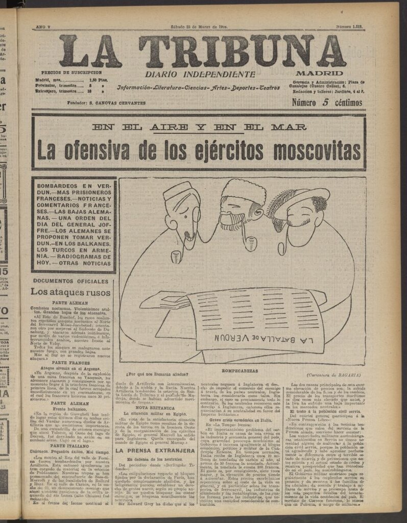 Miniatura de La Tribuna: diario independiente del 25 de marzo de 1916