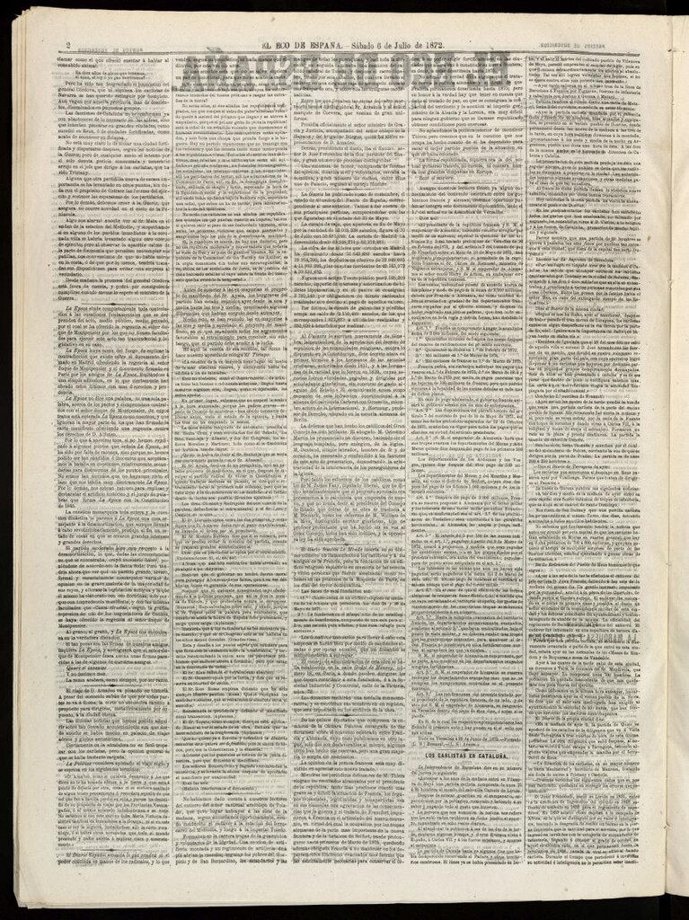 Miniatura de El Eco de España del 6 de julio de 1872