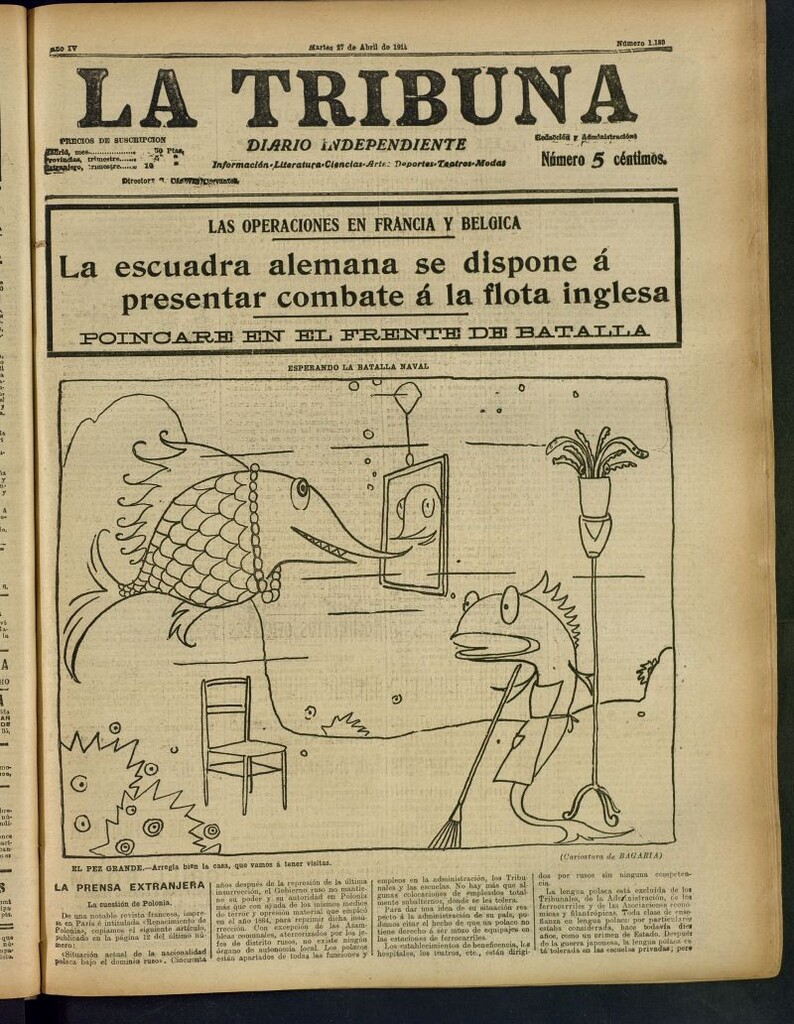 Miniatura de La Tribuna: diario independiente del 27 de abril de 1915