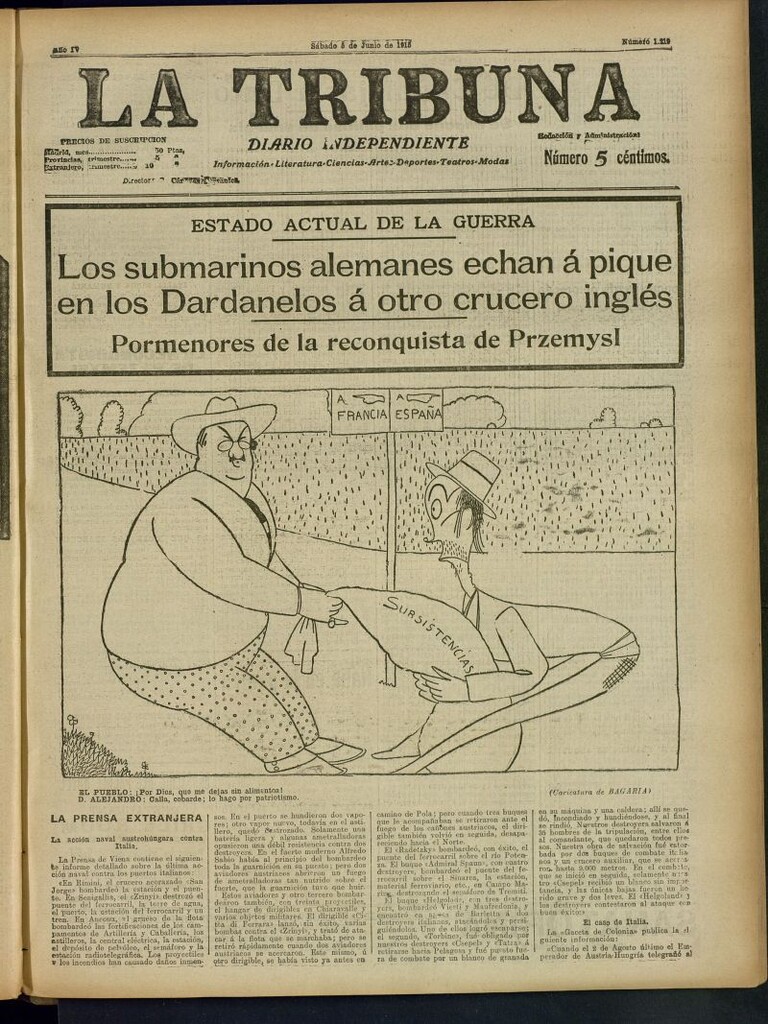 Miniatura de La Tribuna: diario independiente del 5 de junio de 1915