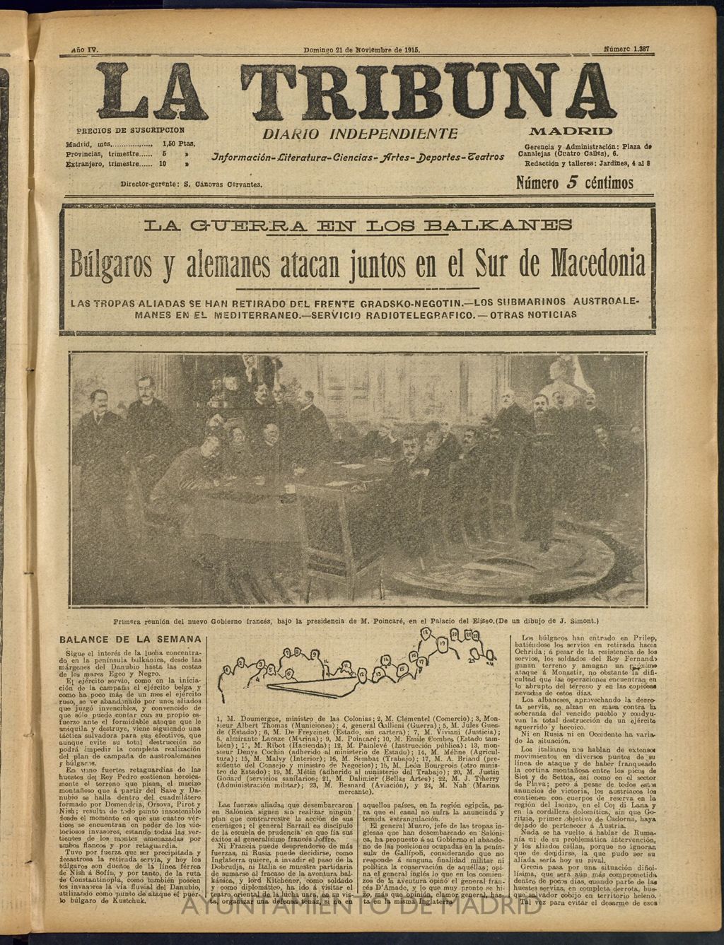 Miniatura de La Tribuna: diario independiente del 21 de noviembre de 1915