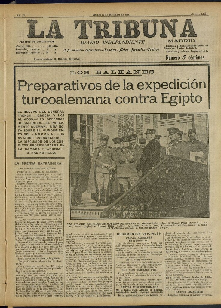 Miniatura de La Tribuna: diario independiente del 17 de diciembre de 1915