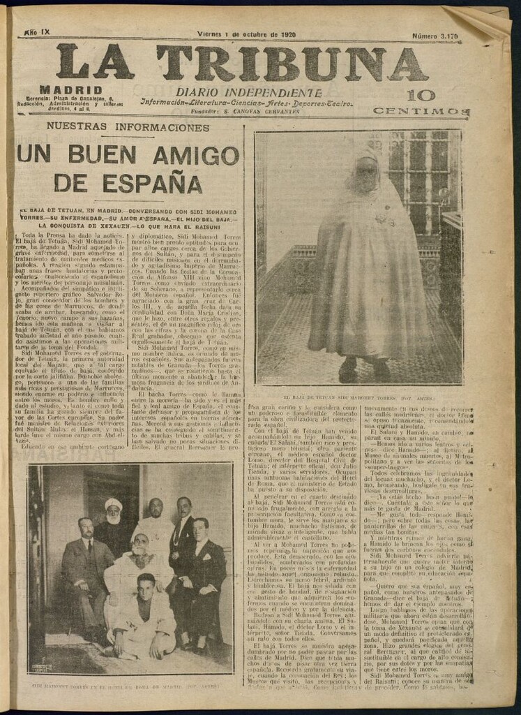 Miniatura de La Tribuna: diario independiente del 1 de octubre de 1920