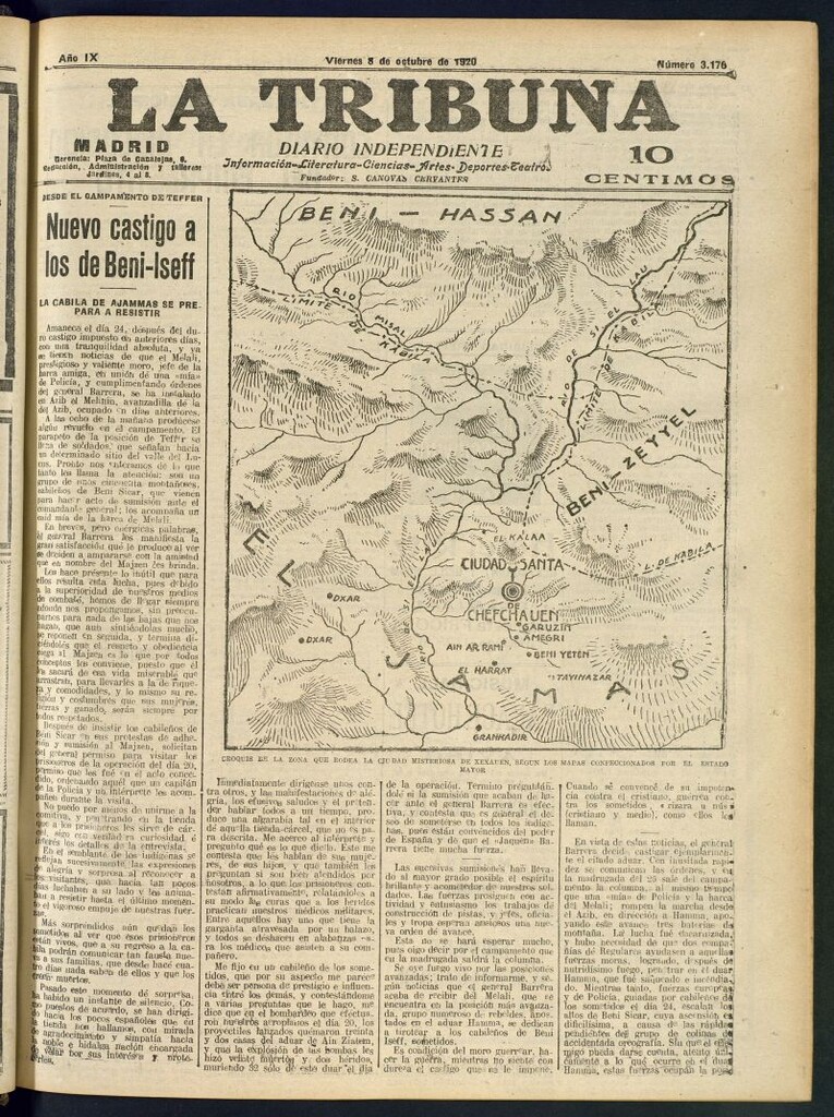 Miniatura de La Tribuna: diario independiente del 8 de octubre de 1920