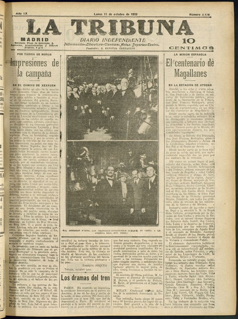 Miniatura de La Tribuna: diario independiente del 11 de octubre de 1920