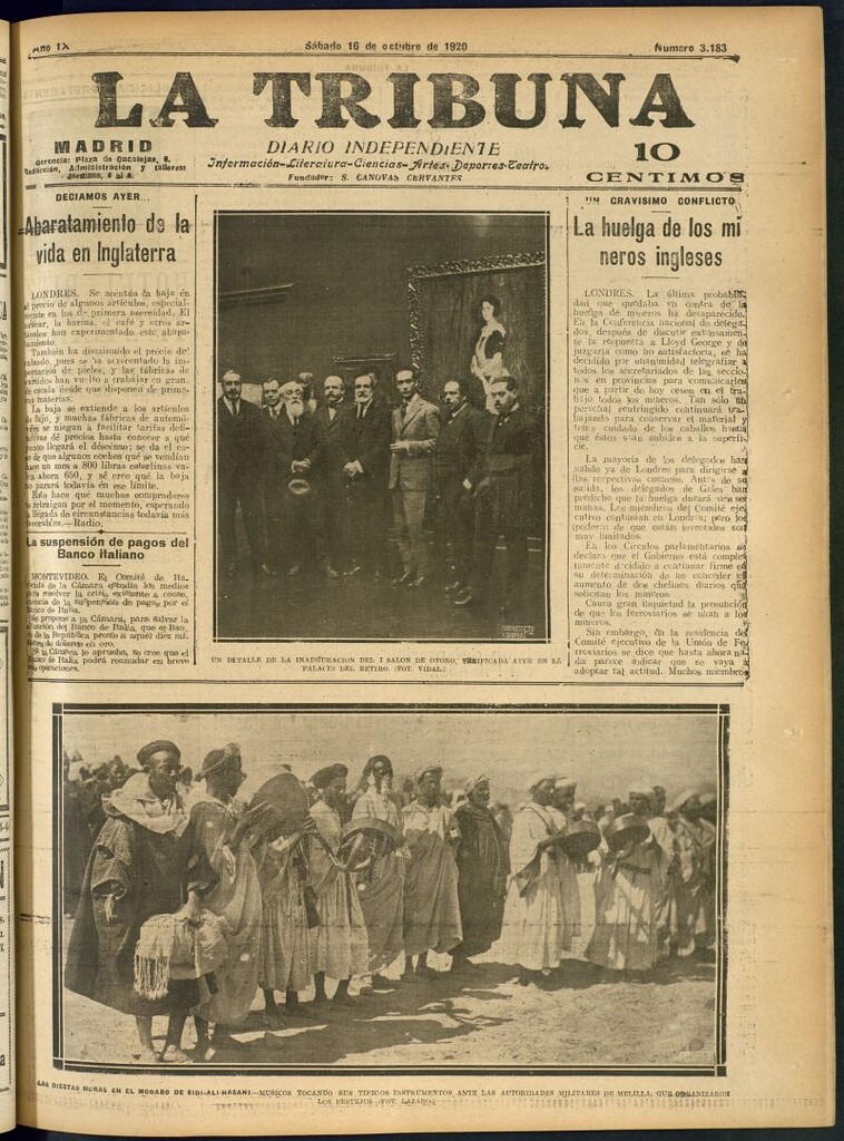 Miniatura de La Tribuna: diario independiente del 16 de octubre de 1920