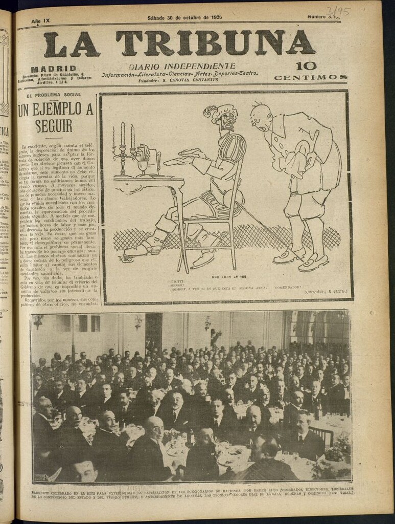 Miniatura de La Tribuna: diario independiente del 30 de octubre de 1920