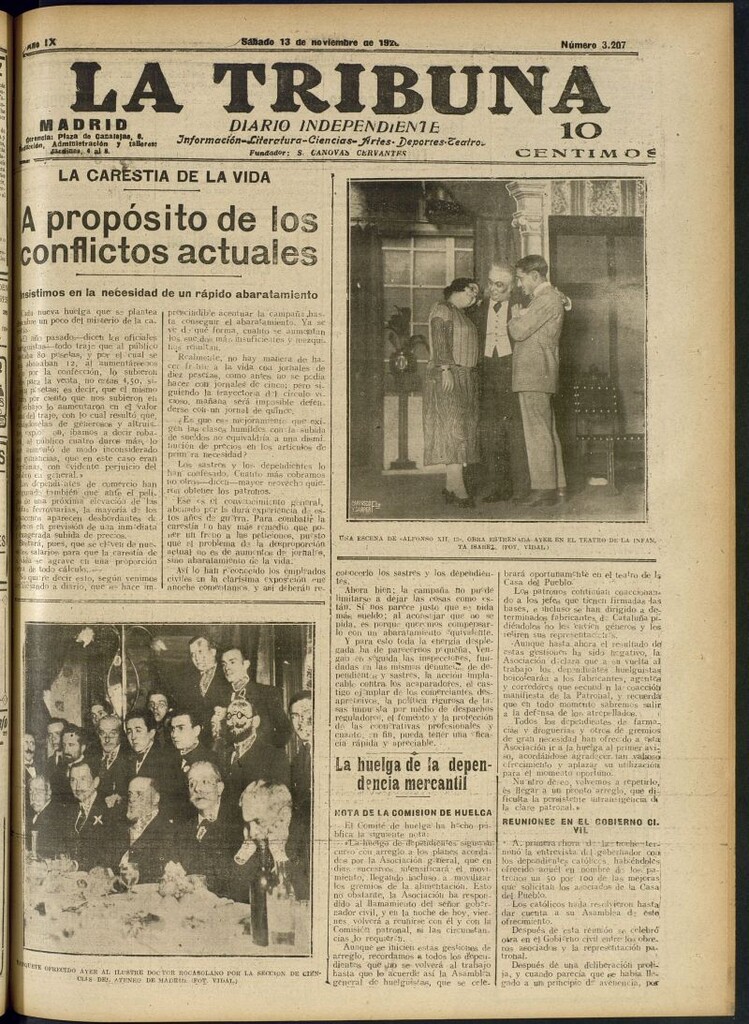 Miniatura de La Tribuna: diario independiente del 13 de noviembre de 1920