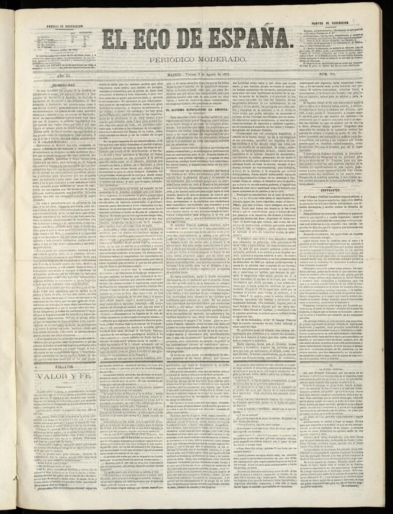Miniatura de El Eco de España del 2 de agosto de 1872