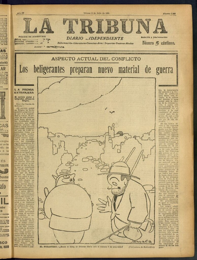 Miniatura de La Tribuna: diario independiente del 2 de julio de 1915