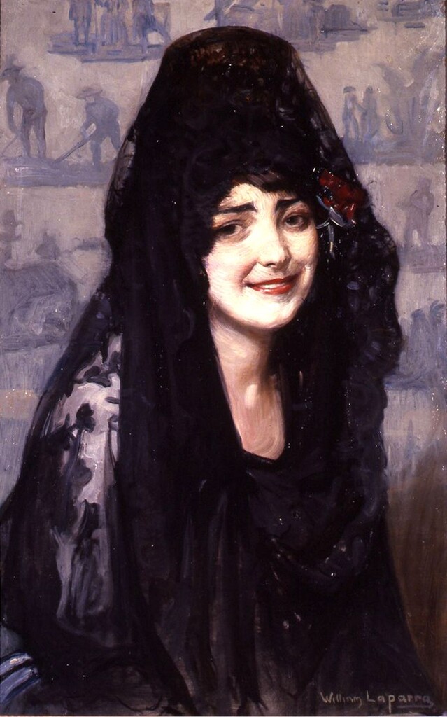 Miniatura de Dama con Mantilla
