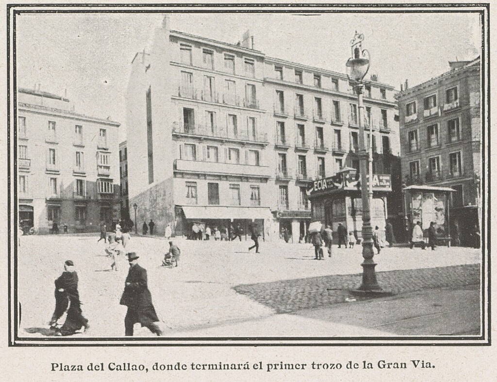 Miniatura de La plaza del Callao, donde terminará el primer trozo de la Gran Vía