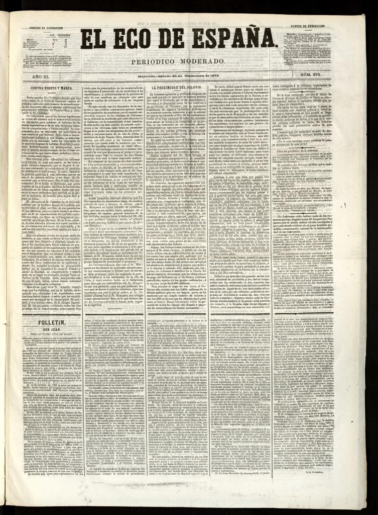 Miniatura de El Eco de España del 28 de diciembre de 1872