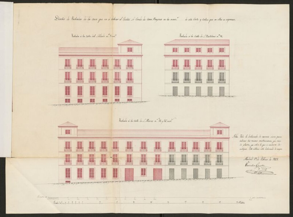 Miniatura de D. Wencelao Gaviña, solicita licencia para construir de nueva planta la casa nº 24 de la calle de San Marcos.