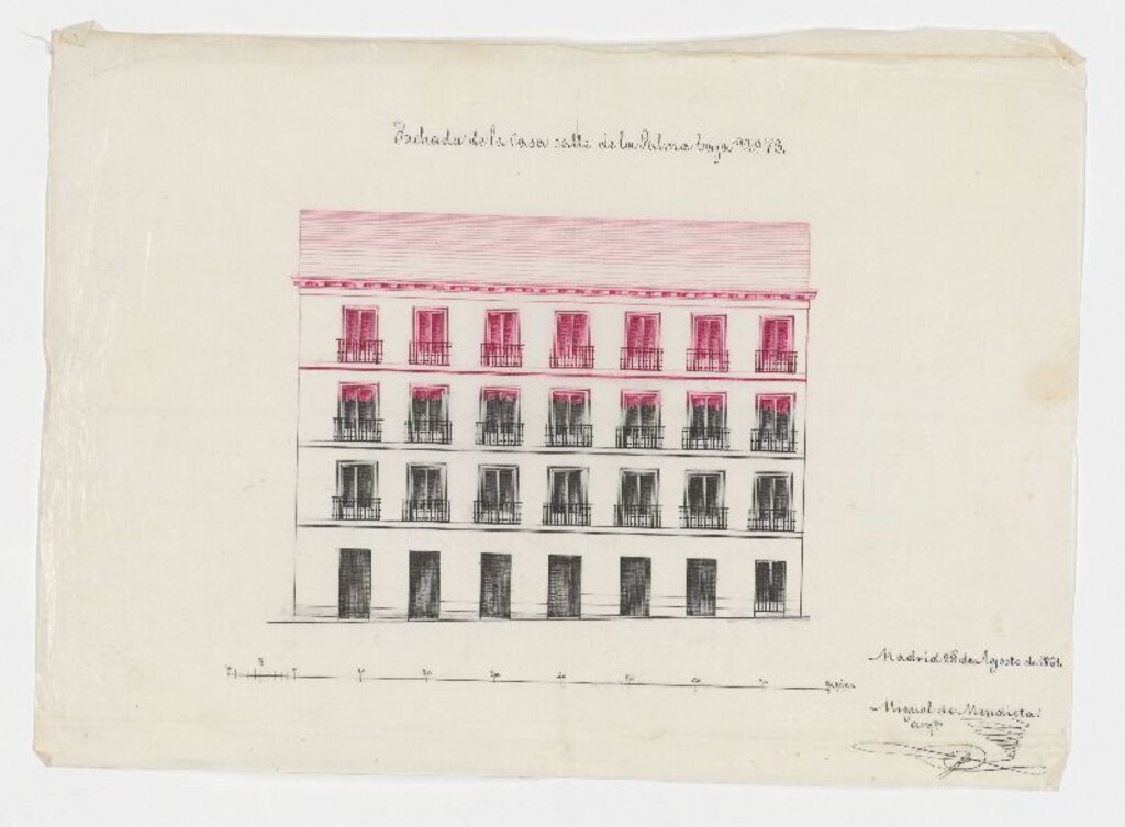 Miniatura de D. Joaquín Reynes, dueño e la casa sita en la calle de la Palma Baja nº 73, en solicitud de licencia para levantar un piso tercero.