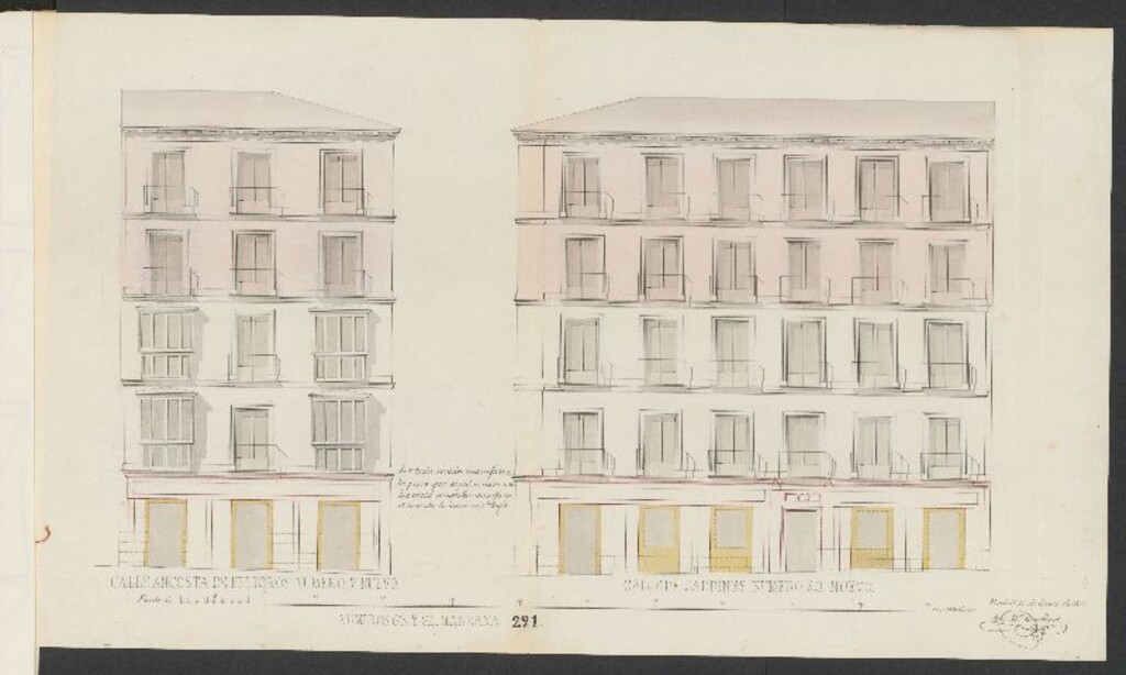 Miniatura de D. José María Gutiérrez, dueño de la casa calle de Jardines nº 40, con vuelta a la angosta de Peligros nº 7, en solicitud de licencia para aumentar dos pisos sobre el 2º que ya la finca.