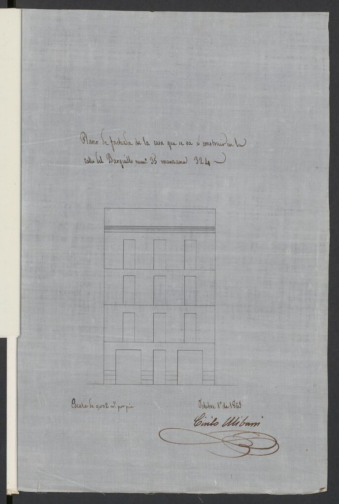 Miniatura de D. Remigio Ramírez, dueño de la casa nº 35 de la calle del Barquillo, manzana 324, en solicitud de licencia para construirla a nueva planta.