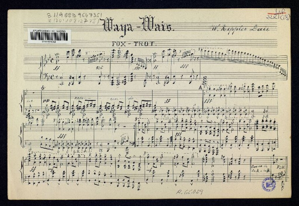 Miniatura de Waya wais : fox-trot;  La chula tanguista : fox-trot cómico