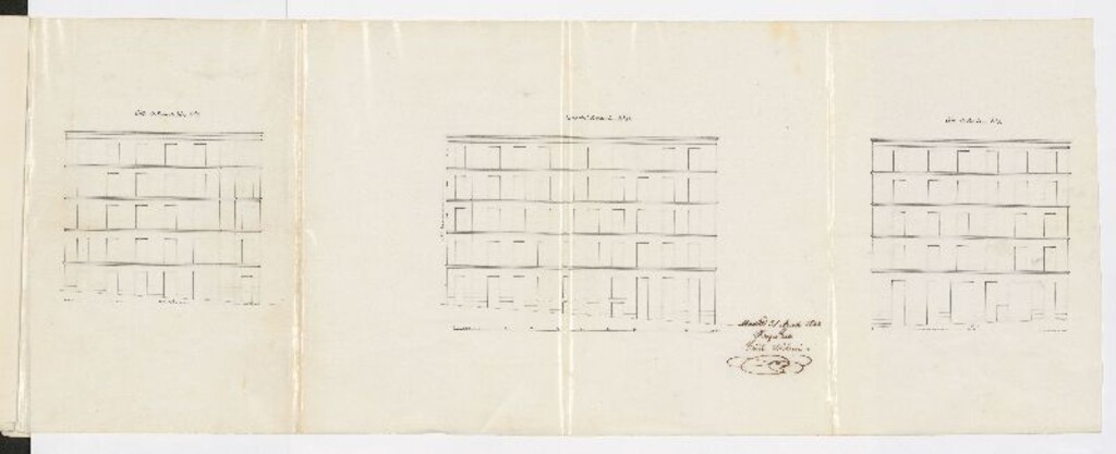Miniatura de D. Manuel Antonio Ulibarri, solicitando licencia para construir de nueva planta  la casa de su propiedad, sita en la calle de S. Bernardino nº 10 con vuelta a la de Ponciano nº 1 y de Juan de Dios nº 2, manzana 535.