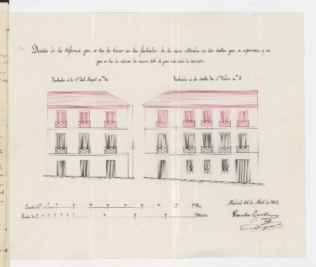 Miniatura de D. Ramón de Soria, dueño de la casa calle del Angel nº 10, manzana 118, en solicitud de licencia para levantar un segundo piso.