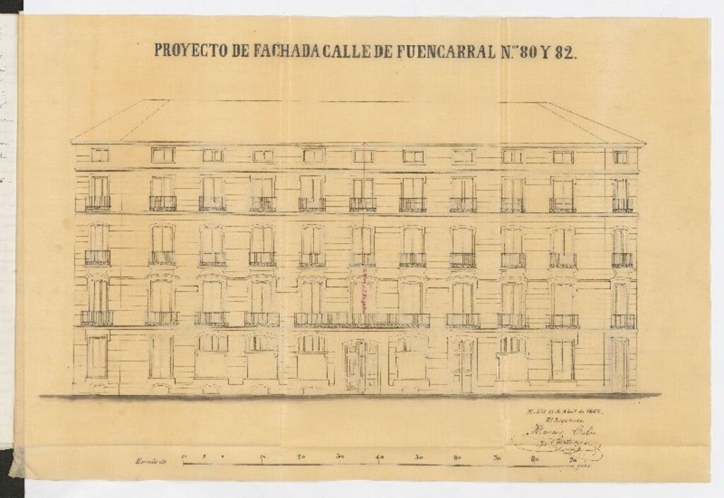 Miniatura de Sr. Marqués de Morante, dueño de la casa calle de Fuencarral, nº 82, en solicitud de licencia para construirla de nuevo.