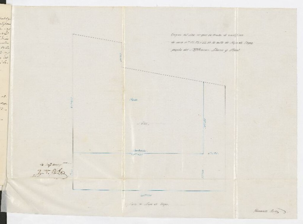 Miniatura de D. Ramón de Lames y Pidal, dueño de la casa calle de Lope de Vega, nºs 50, 52 y 54, solicitando licencia para construir de nueva planta dicha casa.