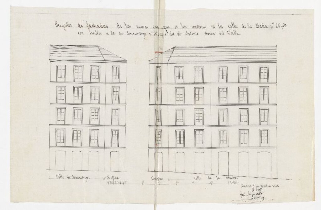 Miniatura de D. Antonio María del Valle, dueño de la casa calle de la Abada, nºs 28 y 30, manzana 365, en solicitud de licencia para construirla de nuevo.