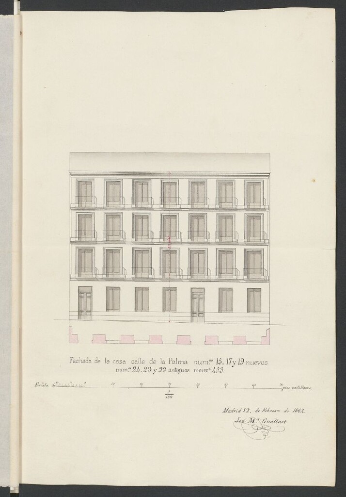 Miniatura de Dª Carmen Arnaiz, dueña de las casas calle de la Palma, nº 15, 17 y 19, manzana 453, en solicitud de licencia para la reedificación de estas.