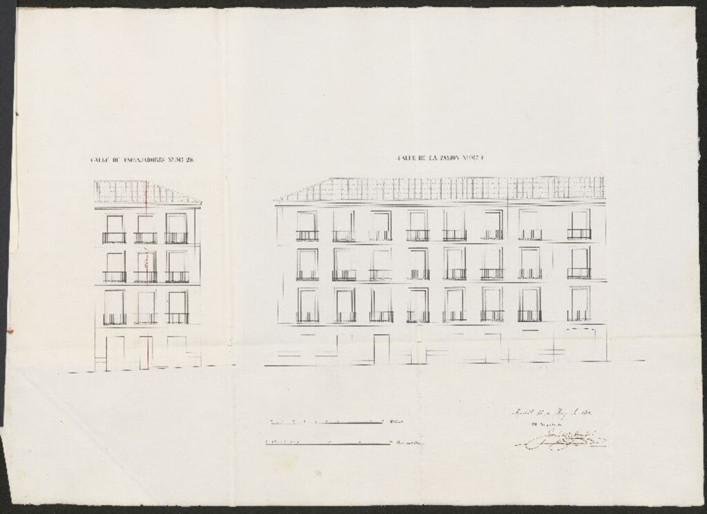 Miniatura de D. José Menéndez, dueño de las casas sitas en las calle de Embajadores nº 28 y de la Pasión, números 1, y 3 modernos de la manzana 73, en solicitud de permiso para seguir la edificación de nueva planta de dichas casas.