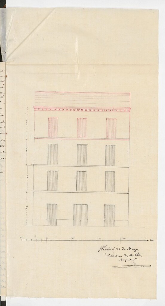 Miniatura de D. José Muro, dueño de la casa sita en la calle de Fuencarral señalada en el nº 68, para levantar un piso, sobre los dos que tiene.