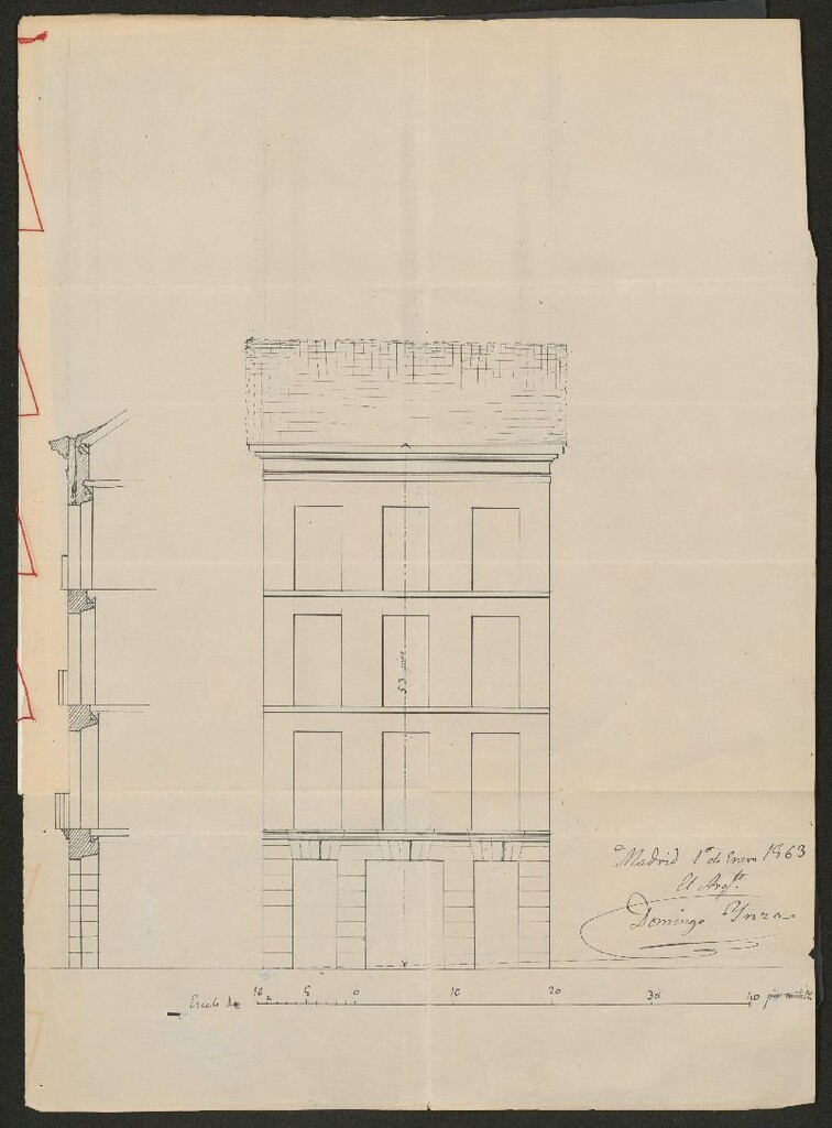 Miniatura de D. José Saéz Díez, para construir de nueva planta la casa de su propiedad, sita en la calle de S. Juan 40, manzana 251.