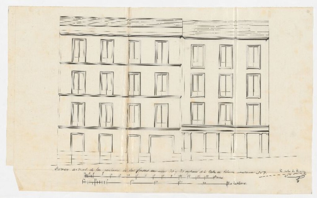 Miniatura de Dª María Josefa de Zafia, dueña de las casas sitas en la calle de Valverde, nº 35 y 35 duplicados modernos, manzana 367, para levantar un piso más, sobre los que actualmente existen.