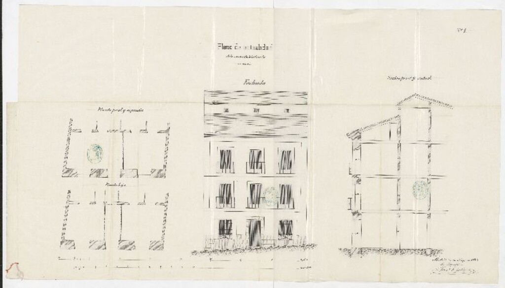 Miniatura de D. Pablo Peinado, dueño de la casa calle de la Parada, nº 7 moderno, de la manzana 508, para levantar un piso 3º y mejorar su aspecto interior, y exteriormente.