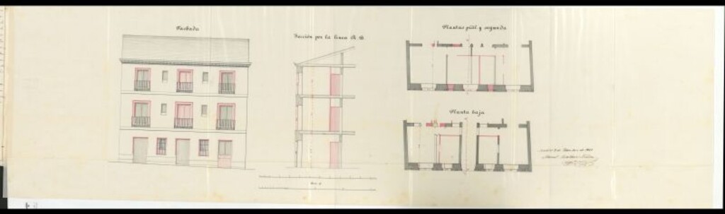 Miniatura de D. José Tello, para hacer varias reformas interiores, abrir y cambiar huecos, en su casa calle de Zurita, nº 29 moderno.
