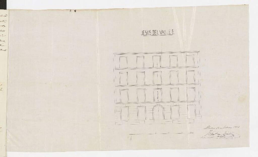 Miniatura de D. Manuel Villar, para construir de nueva planta en la casa de su propiedad sita en la calle de Jesús del Valle nº 5, manzana 471.