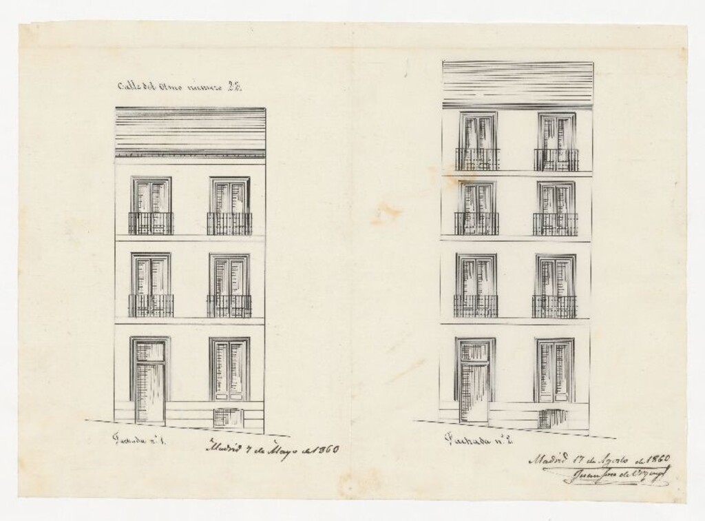Miniatura de D. Manuel de Diego y Jimeno, para construir de nueva planta la casa de su propiedad, sita en la calle del Olmo nº 22.