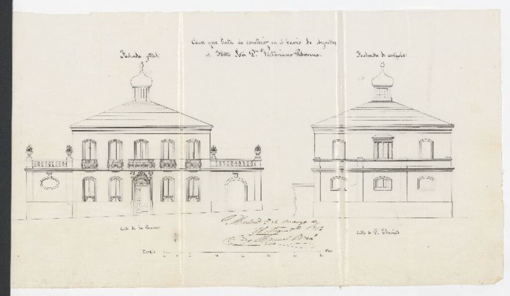 Miniatura de D. Victoriano Pedrorena, dueño de un terreno sito en el Barrio de Argüelles, calle de la Princesa, antes de S. Bernardino, con vuelta a la denominada de D. Evaristo; para construir en él, de nueva planta.