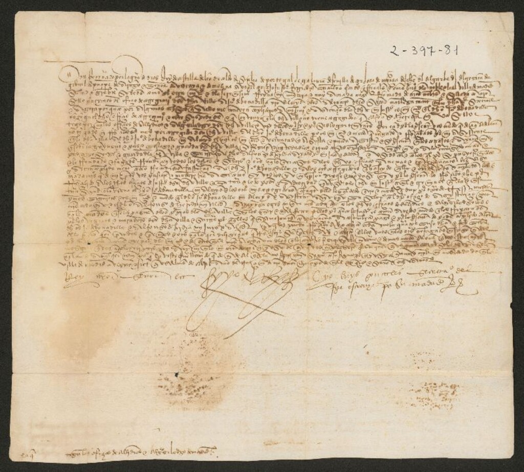 Miniatura de Provisión de Fernando el Católico suspendiendo a Johan de Bovadilla y nombrando, como alcaide y asistente, en la Villa de Madrid a Alfonso de Heredia.