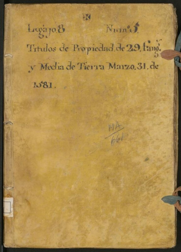 Miniatura de Títulos de propiedad de 29 fang. [fanegas] y media de tierra
