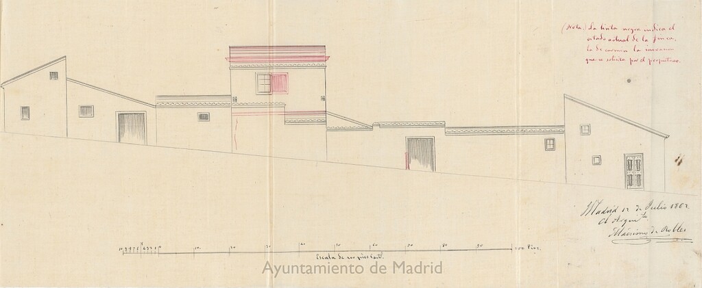 Miniatura de D. Juan Calvo, dueño de la casa calle de Caravaca nº 4, con vuelta a la de la Comadre y Lavapiés nº 54 y 61, en solicitud de licencia para ejecutar varias obras en dicha casa