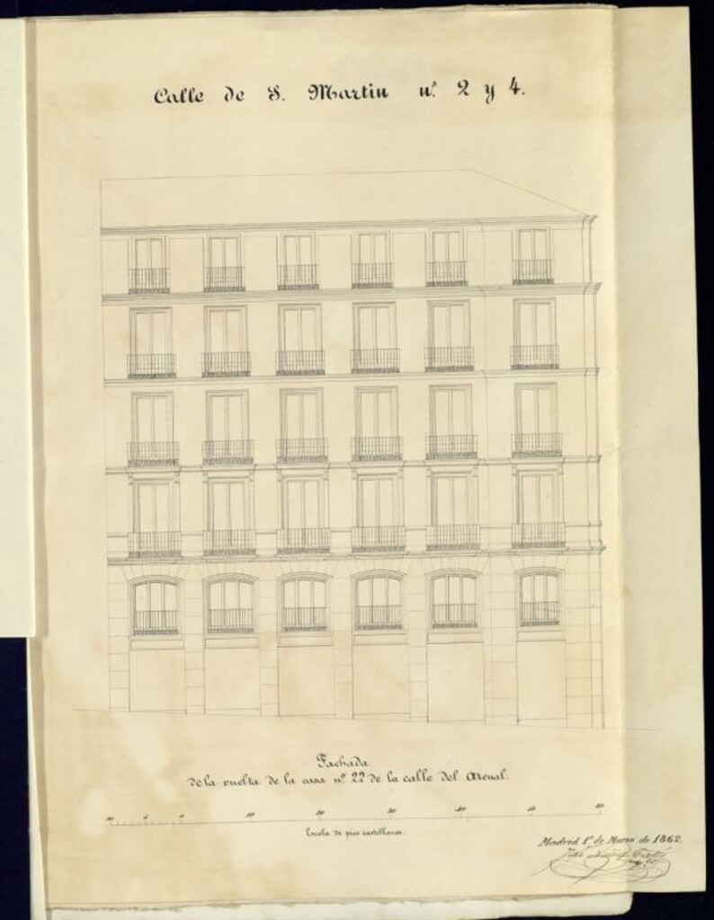 Miniatura de Sr. Conde de Alcolea, dueño de la casa calle de s. Martín nº 4, manzana 393, en solicitud de reedificación.