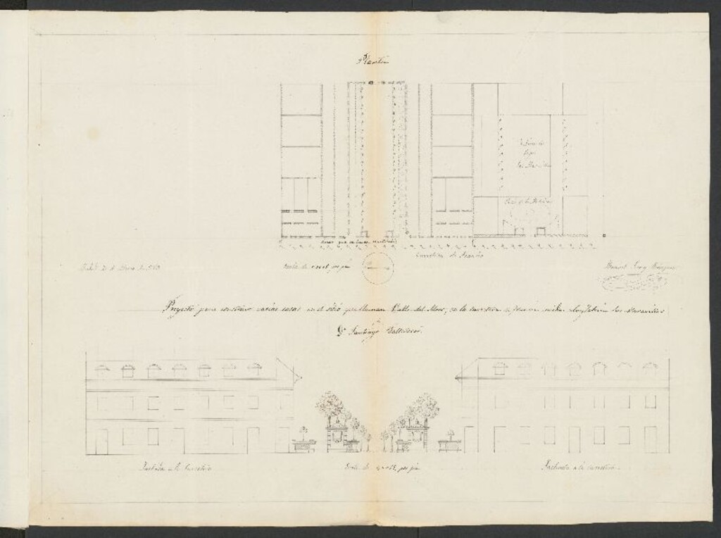 Miniatura de D. Santiago Ballesteros, dueño de un terreno en las manzanas L y R en solicitud de licencia para edificar en el