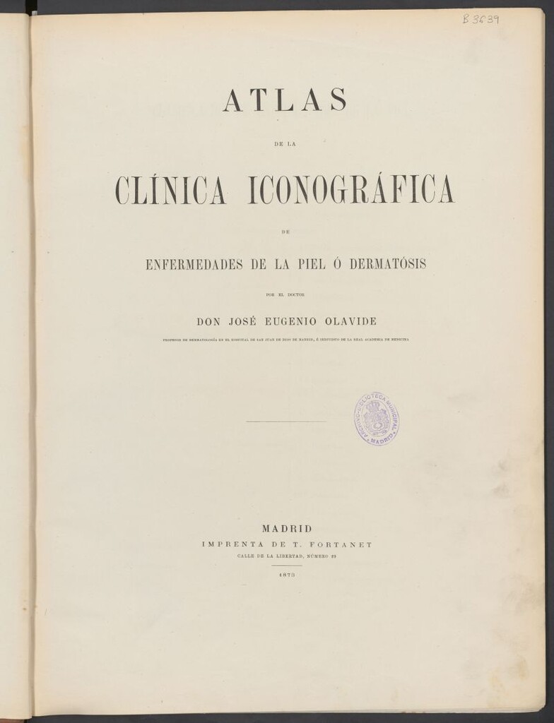 Miniatura de Dermatología general y clínica iconográfica de enfermedades de la piel ó dermatosis. Vol 2