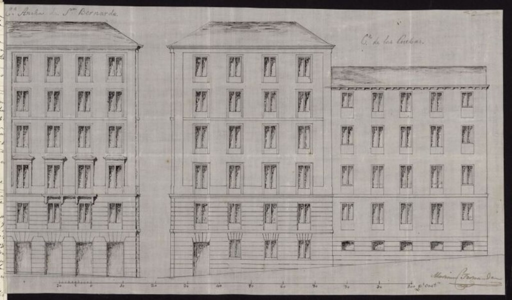 Miniatura de D. Nicolás Fernández, para construir de nueva planta la casa de su propiedad, sita en la calle Ancha de S. Bernardo nº 20, con vuelta a la de la Cueva nº 16, manzana 468.