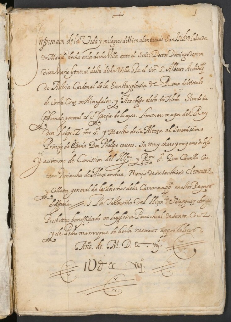 Miniatura de Libro de la vida y milagros de San Isidro.