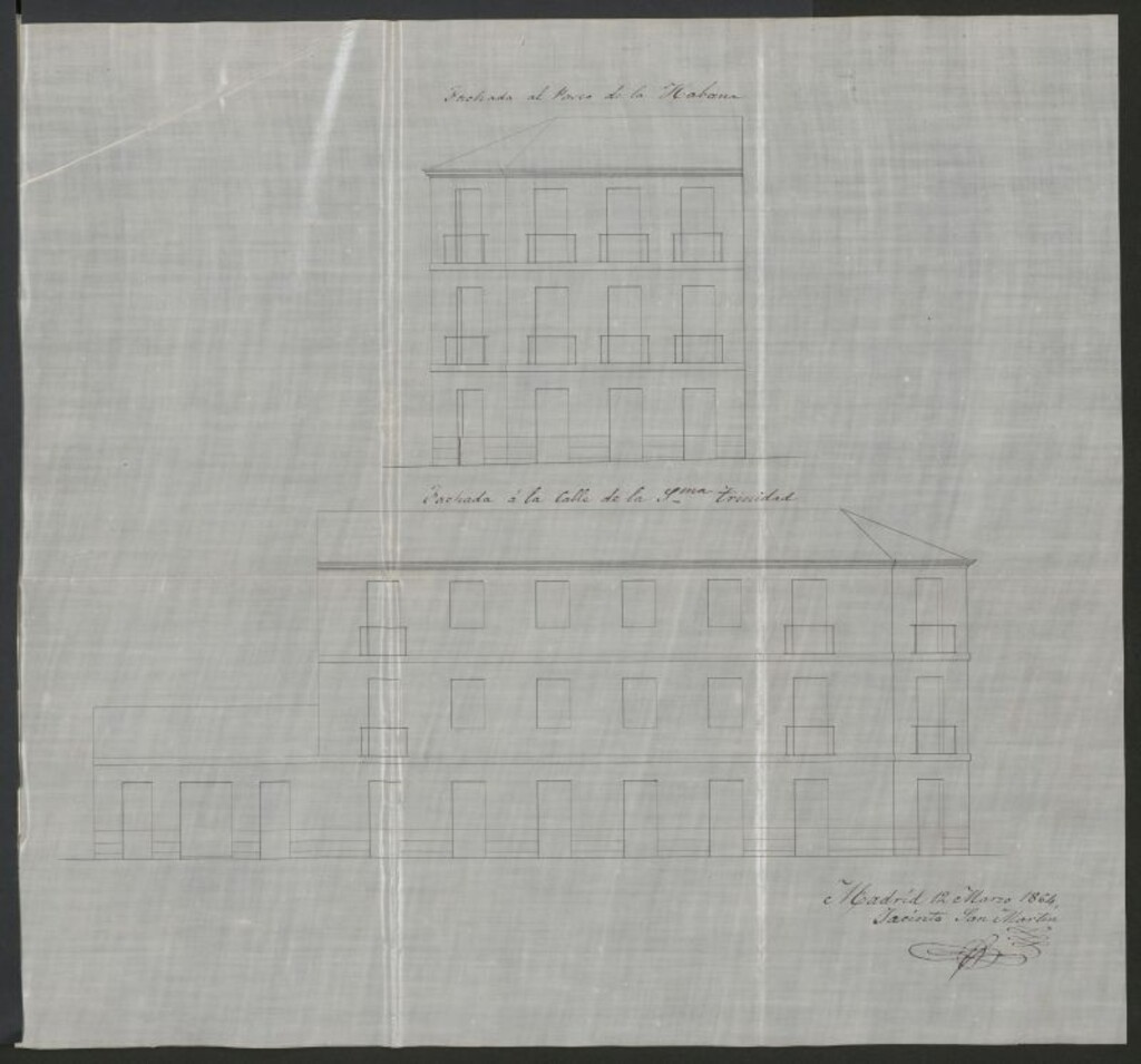 Miniatura de D. Leonardo Marco, expediente instruido en solicitud de licencia para edificar en un terreno de la manzana 134.